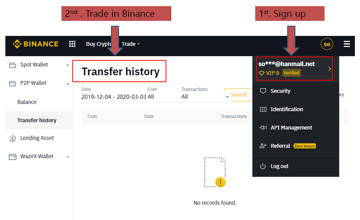 binance sign up requirements